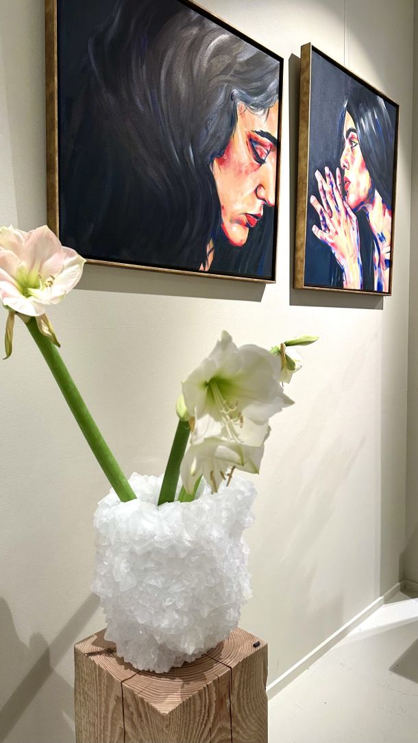 Vase Amaryllis bloeme