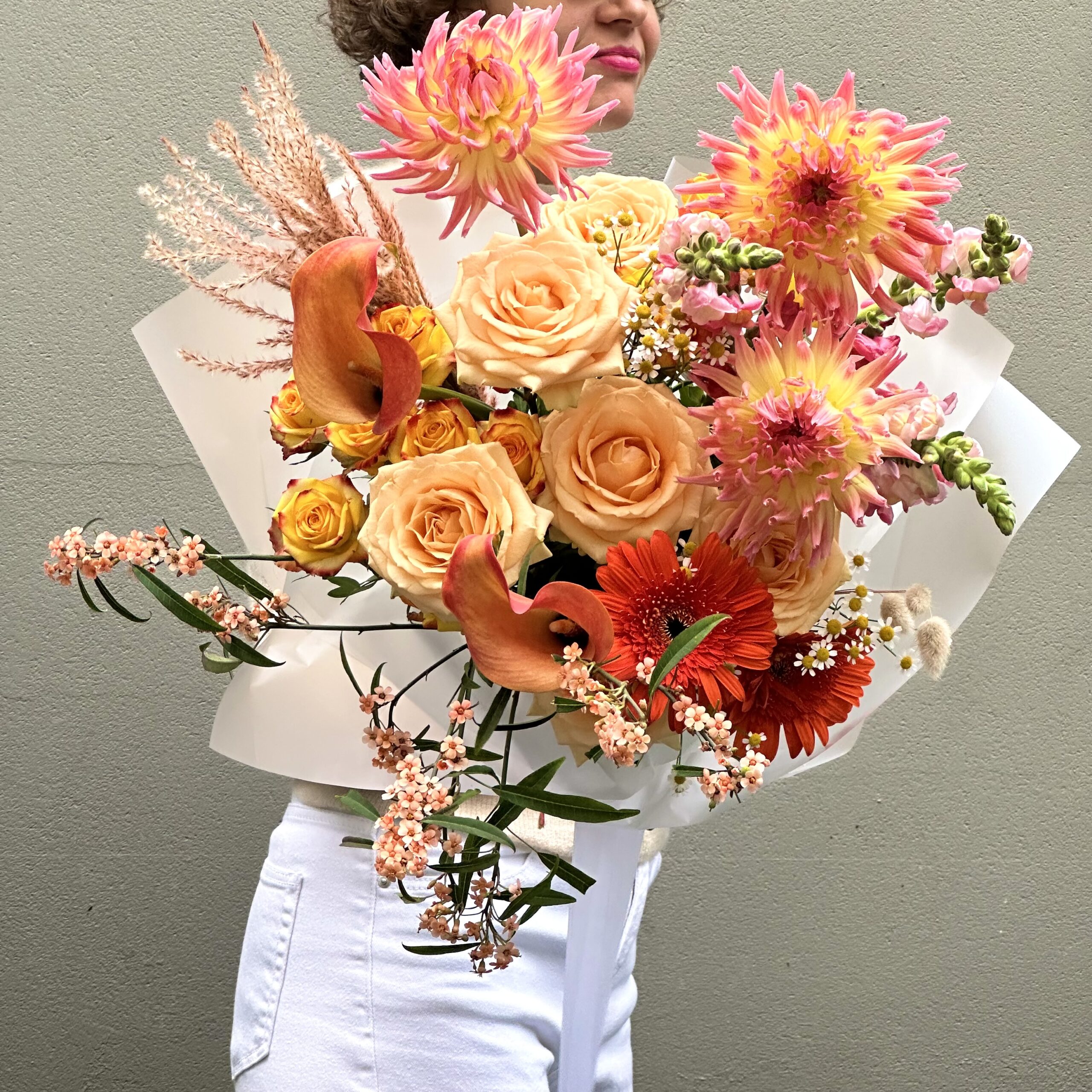 Boeket bloemen oranje