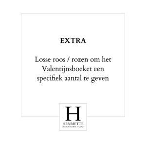 Losse roos voor Valentijnsboeket